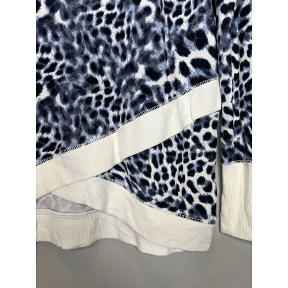 philosophy sweater cheetah leopard white blue pullover sweatshirt size SMALL - Picture 4 of 6